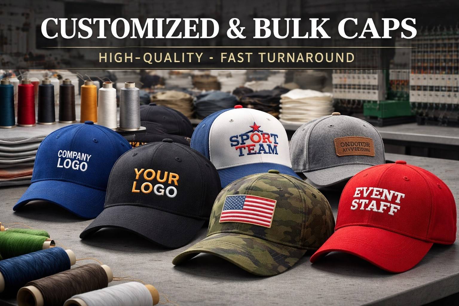 Cap manufacturers in Delhi producing custom bulk caps for businesses