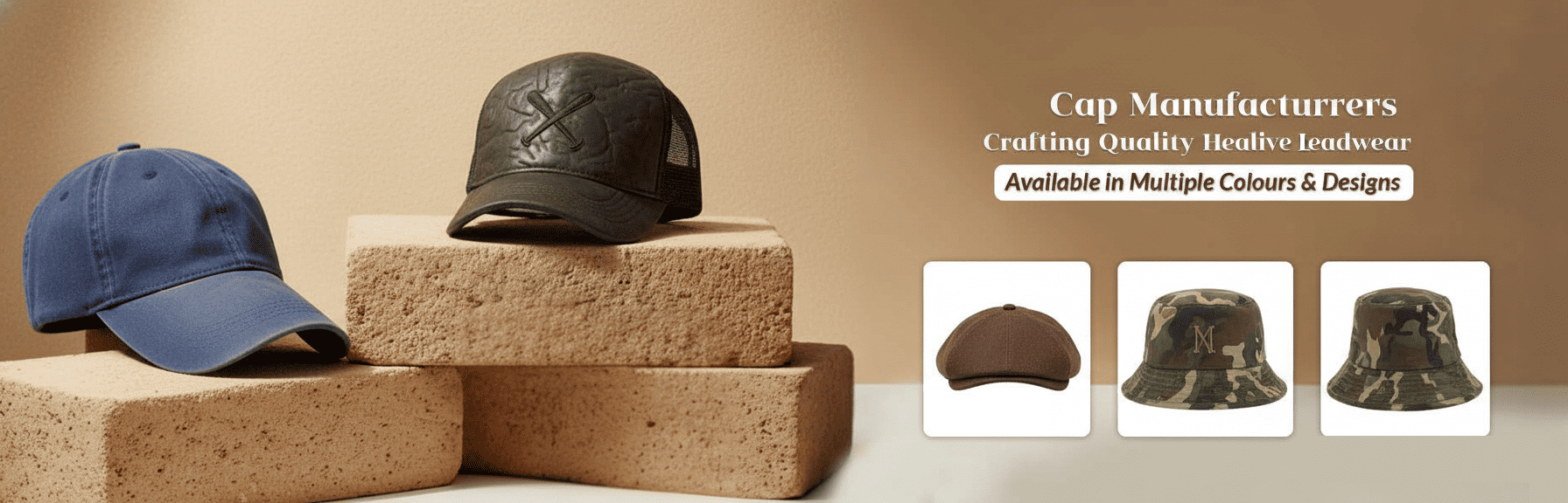 cap manufacturers in India, custom caps manufacturer, headwear manufacturers India, caps exporter from India